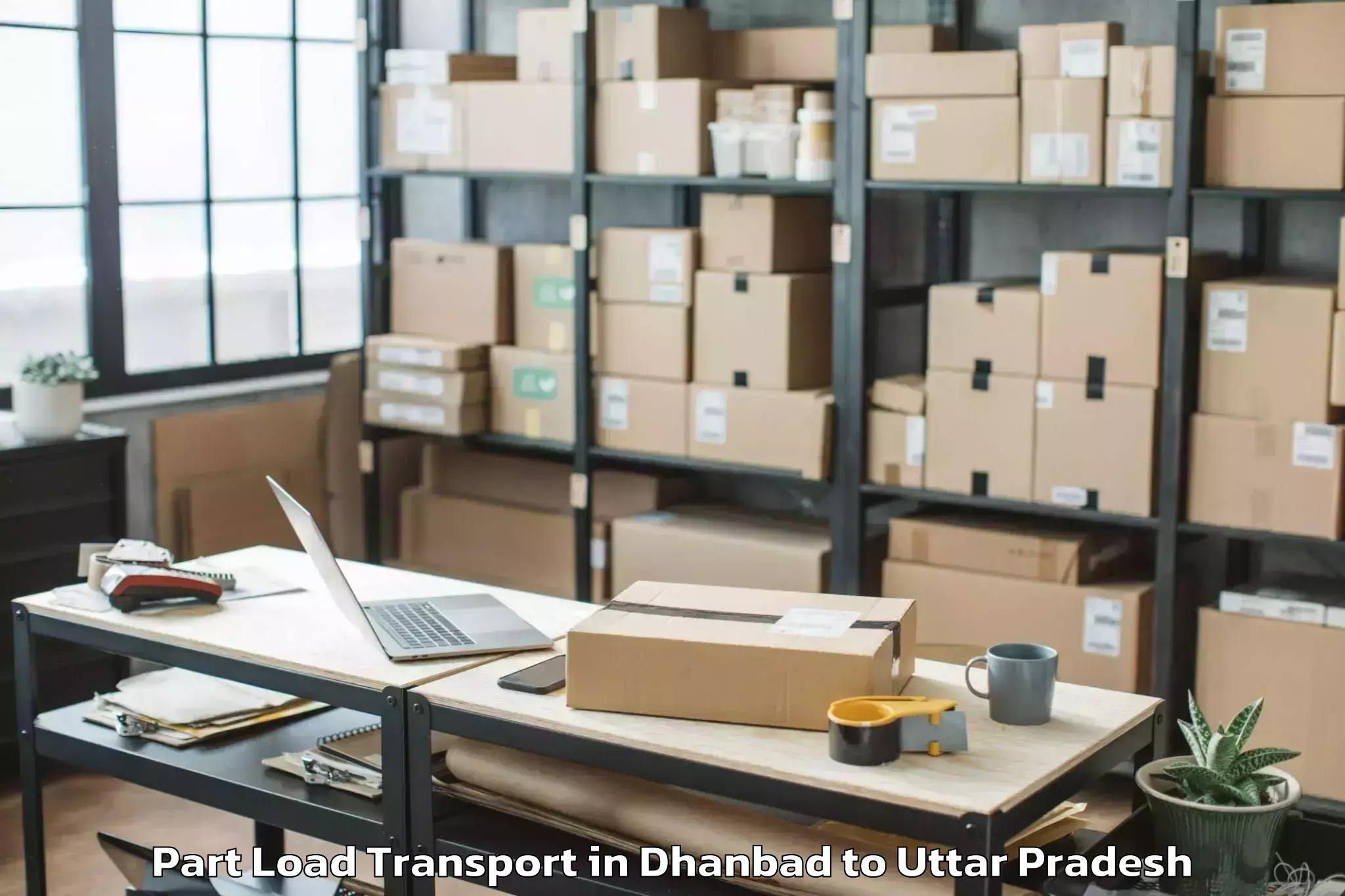 Book Dhanbad to Safipur Part Load Transport Online